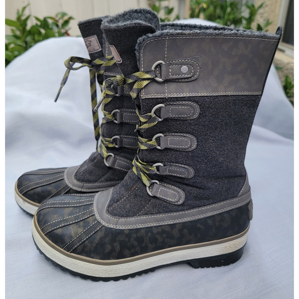 UGG Adirondack II Waterproof Winter Boots Grey Snow Womans 8 Gorpcore Ski Snow